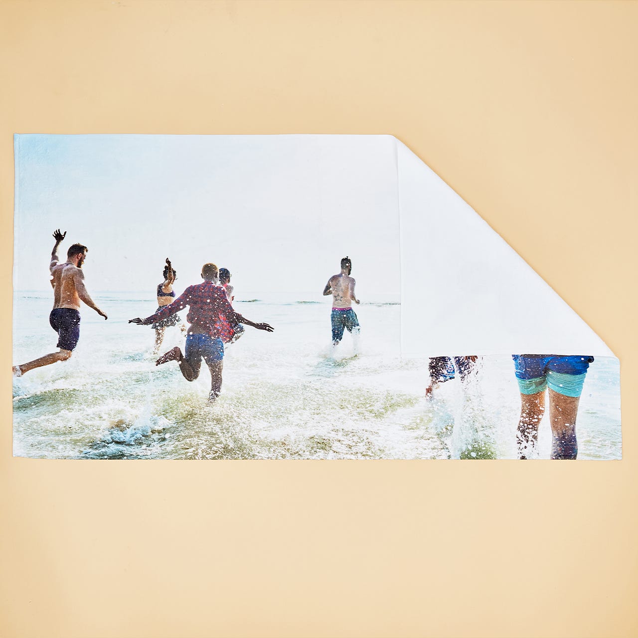 Sunset Beach Blanket 54x68 Inches – 100% Cotton Family-Size Beach Towel With Vibrant Print - View #2