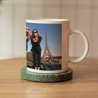 Photo Mug with Text & Image Right Aligned