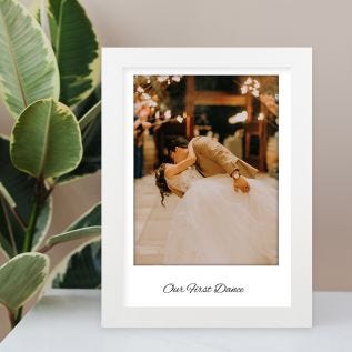 Photo & Text Portrait Harriet White Print and Frame