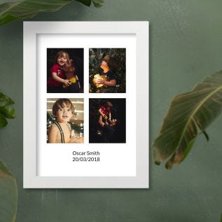 4 Image & Text Harriet White Print and Frame