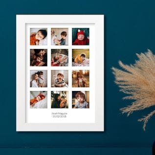 12 Image & Text Harriet White Print and Frame