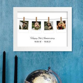 Hanging Retro Prints Harriet White Print and Frame