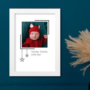 Twinkle, Twinkle Little Star Harriet White Print and Frame