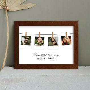Hanging Retro Prints Harriet Rustic Wood Print and Frame