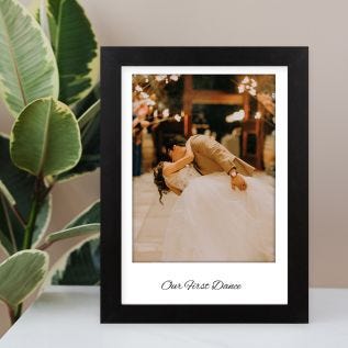 Photo & Text Portrait Harriet Black Print and Frame