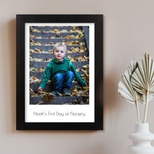 First Day at School Harriet Black Print and Frame