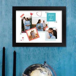 Scrapbook Harriet Black Print and Frame
