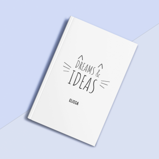 Dreams and Ideas Cat Notebook