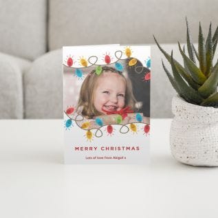 Christmas light card