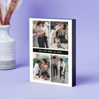 4 Photos and Text Photo Block (8x6")