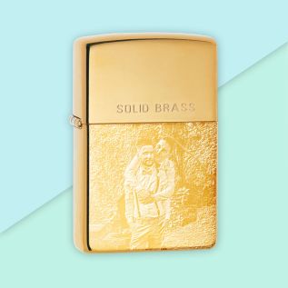 Photo Engraved Zippo Lighter - Brass