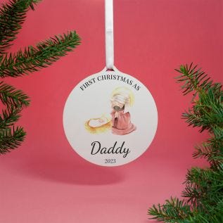 "First Christmas As Daddy" Bauble Decoration