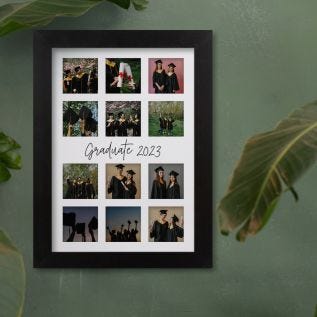 12 Image and Text Harriet Black Print and Frame