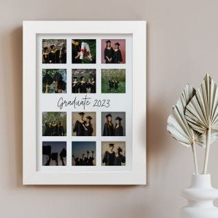 12 Image and Text Harriet White Print and Frame