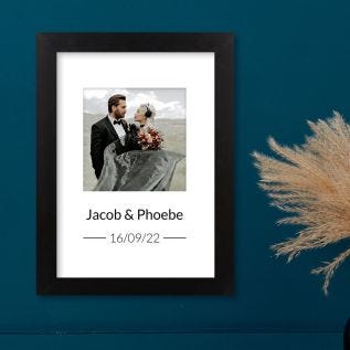 Image & Date Harriet Black Print and Frame