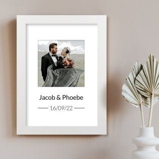 Image & Date Harriet White Print and Frame