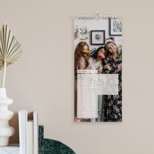Kitchen Photo Calendar List Style
