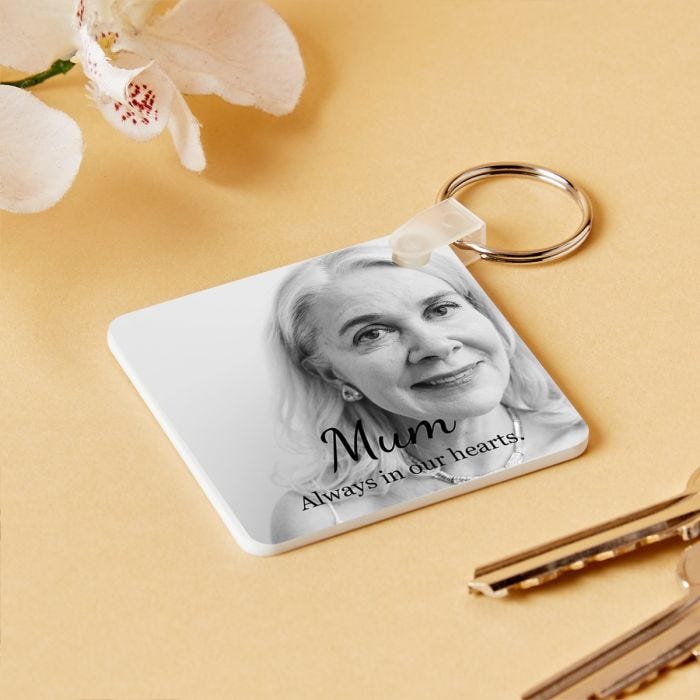 Memorial photo keyring deals