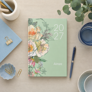 Floral Personalised Diary