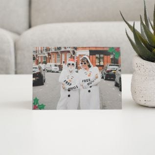 Holly Border Christmas Card