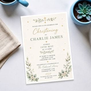 Christening Invitations (8 Pack)