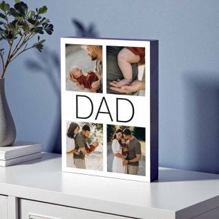 Dad Collage Photo Block (8x6”)