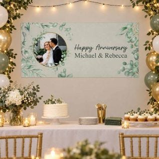 Green Floral Banner