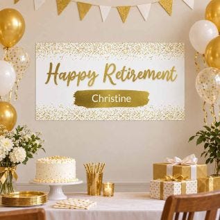 Gold Retirement Banner