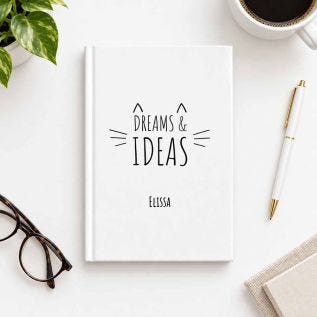 Dreams and Ideas Cat Notebook