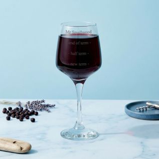 Personalised Teacher Wine Glass