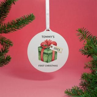 First Christmas Present Bauble Decoration