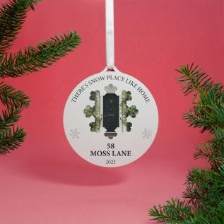 "Snow Place Like Home" Photo Bauble Decoration