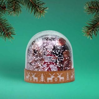 Wooden Base Photo Snow Globe