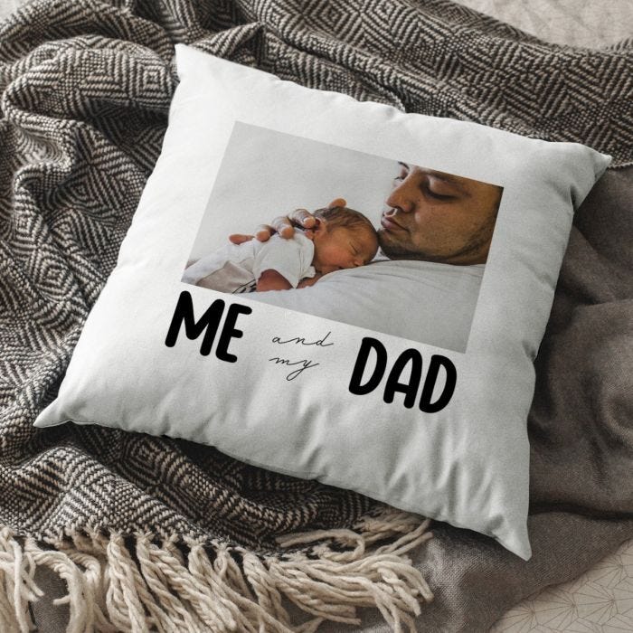 Me My Dad Photo Cushion Max Spielmann