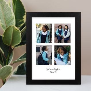 First Day at School 4 Image & Text Print and Frame
