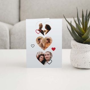 3 Hearts Photo Card