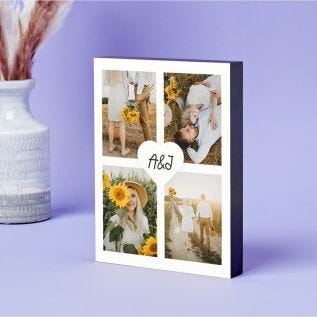 4 Image & Heart Photo Block (8x6")