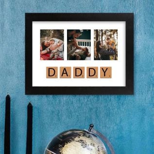 Daddy Letter Tiles Print and Frame