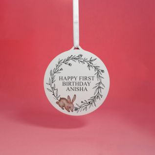 Bunny First Birthday Hanging Decoration