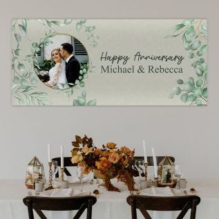 Green Floral Banner
