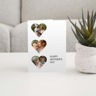 3 Hearts Collage Card