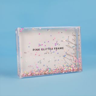 Hearts & Stars Glitter Photo Frame with Print