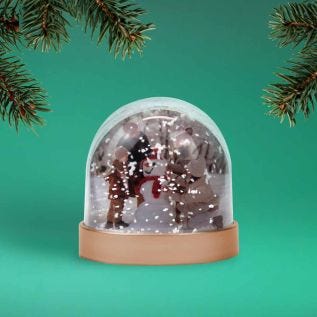 Colour Base Photo Snow Globe