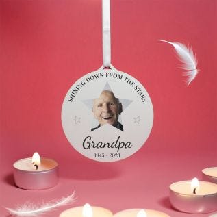 "Shining Star" Memorial Photo Hanging Decoration