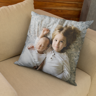 Suede Square Personalised Photo Cushion