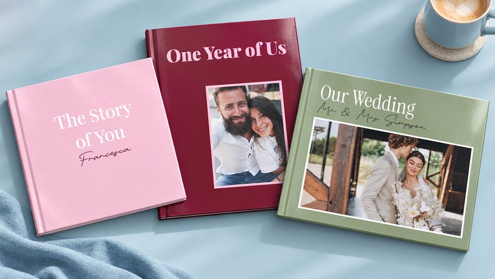 selection of hardcover photo books