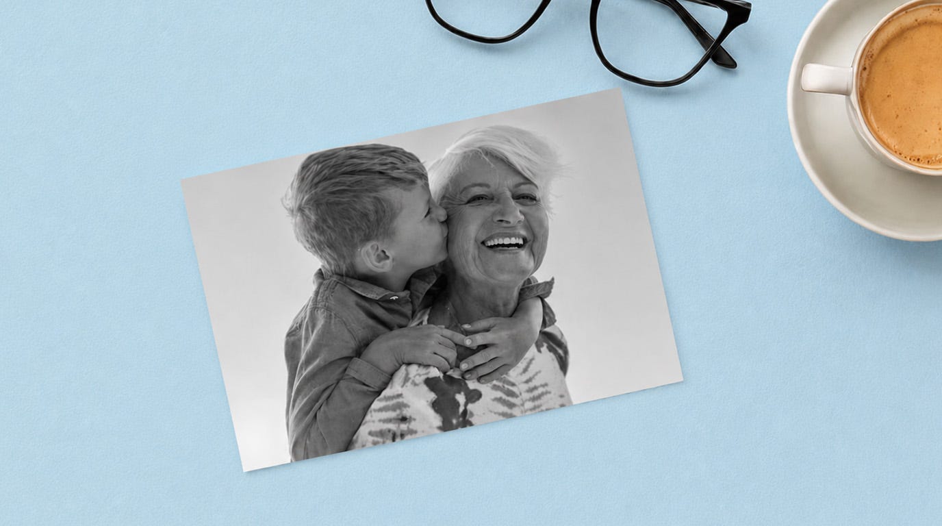 black and white photo print