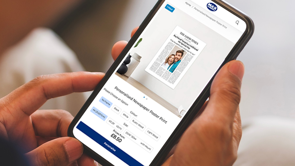 creating poster prints on a phone