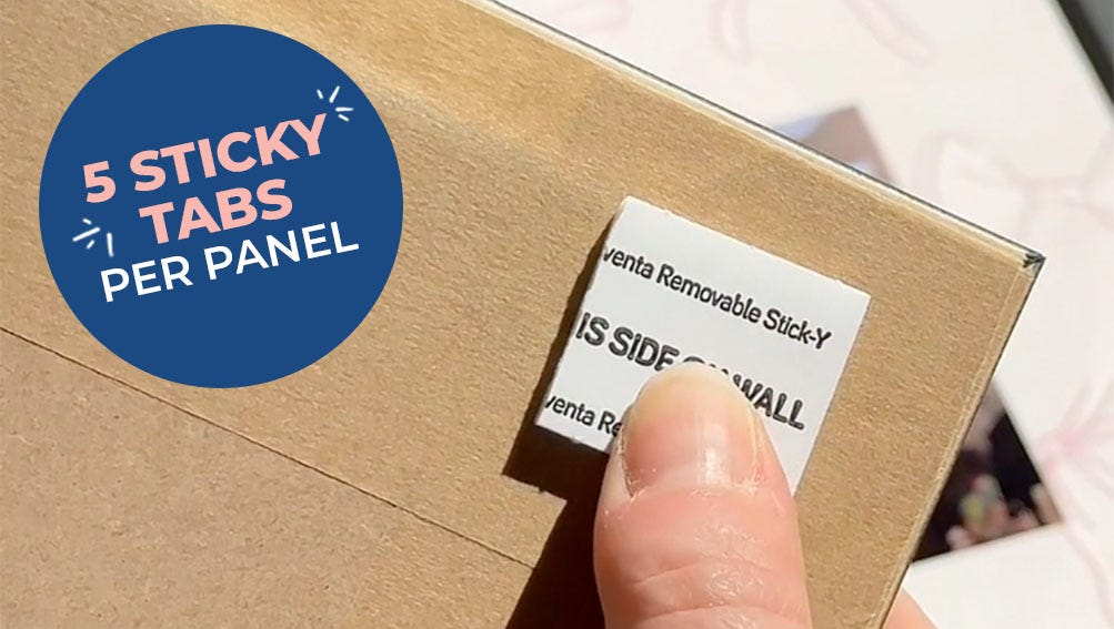 self adhesive strip on the back of a photo tile