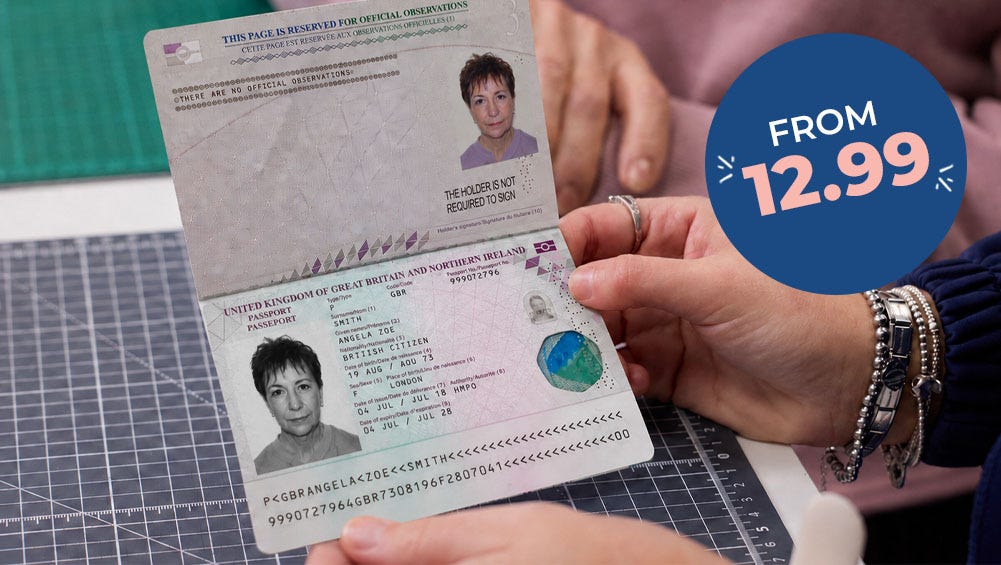 the inside of a uk passport